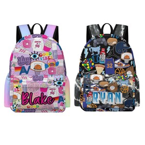Favorite Things School Backpack | All About Me | Custom | Personalized | Back To School | Personalized Book Bag | Gifts For Kids