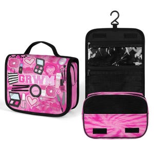 GRWM Travel Makeup Case | Favorite Makeup, Hair Tools, Brushes | Travel Case | Hanging Makeup Case | Cosmetics Case | Custom | Personalized