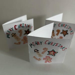 Mini Cartões de Biscoitos de Natal