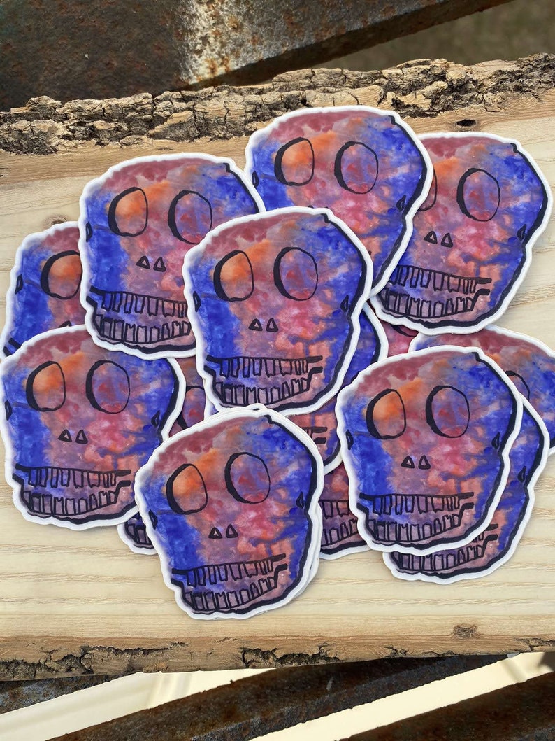 Pool Skull Sticker Skull Stickers - Etsy