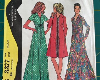 Vintage 1970's McCall's Sewing Pattern 3377, Dress from 1972