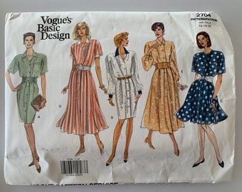 Vintage Vogue Sewing Pattern from 1991, Dress 2704