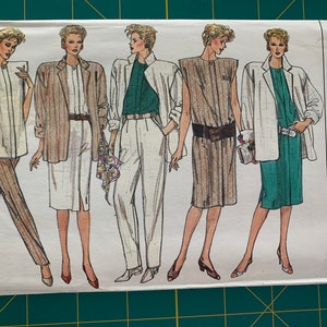 Vintage Vogue Sewing Pattern from 1986 Jacket, Dress, Top, Skirt, Pants #9504
