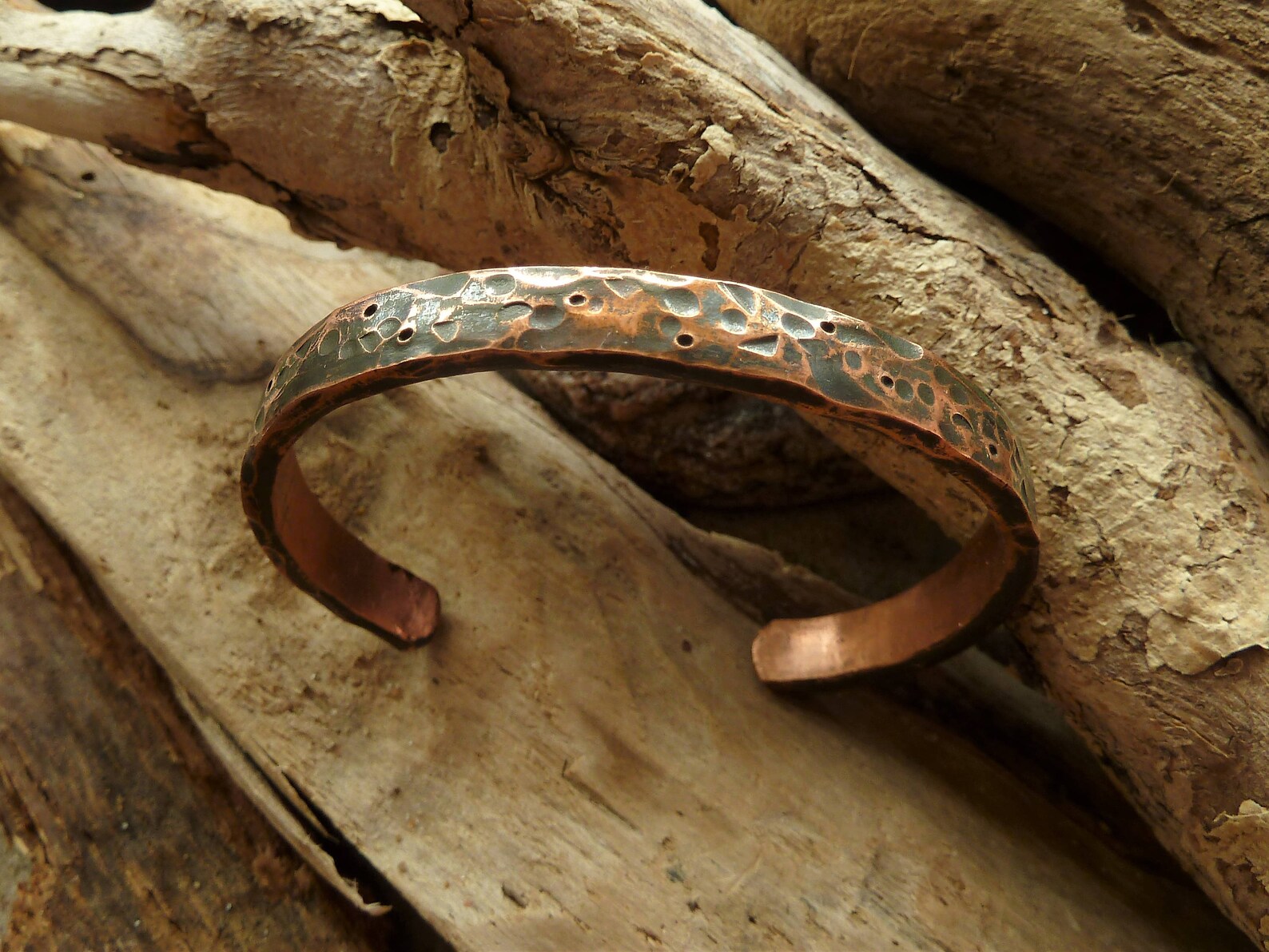 Antique Hammered Copper Viking Bracelet Etsy