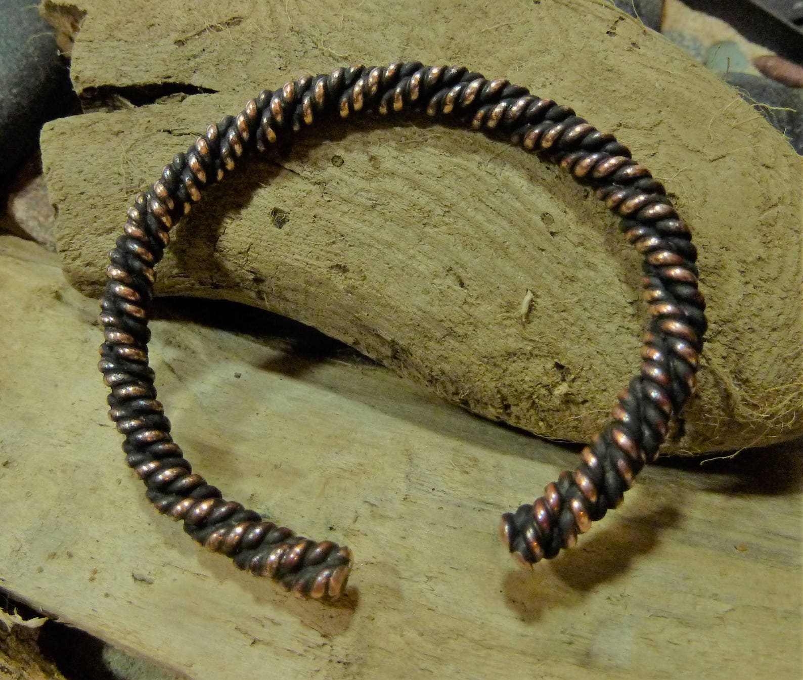 Antique Twisted Copper Viking Bracelet Etsy
