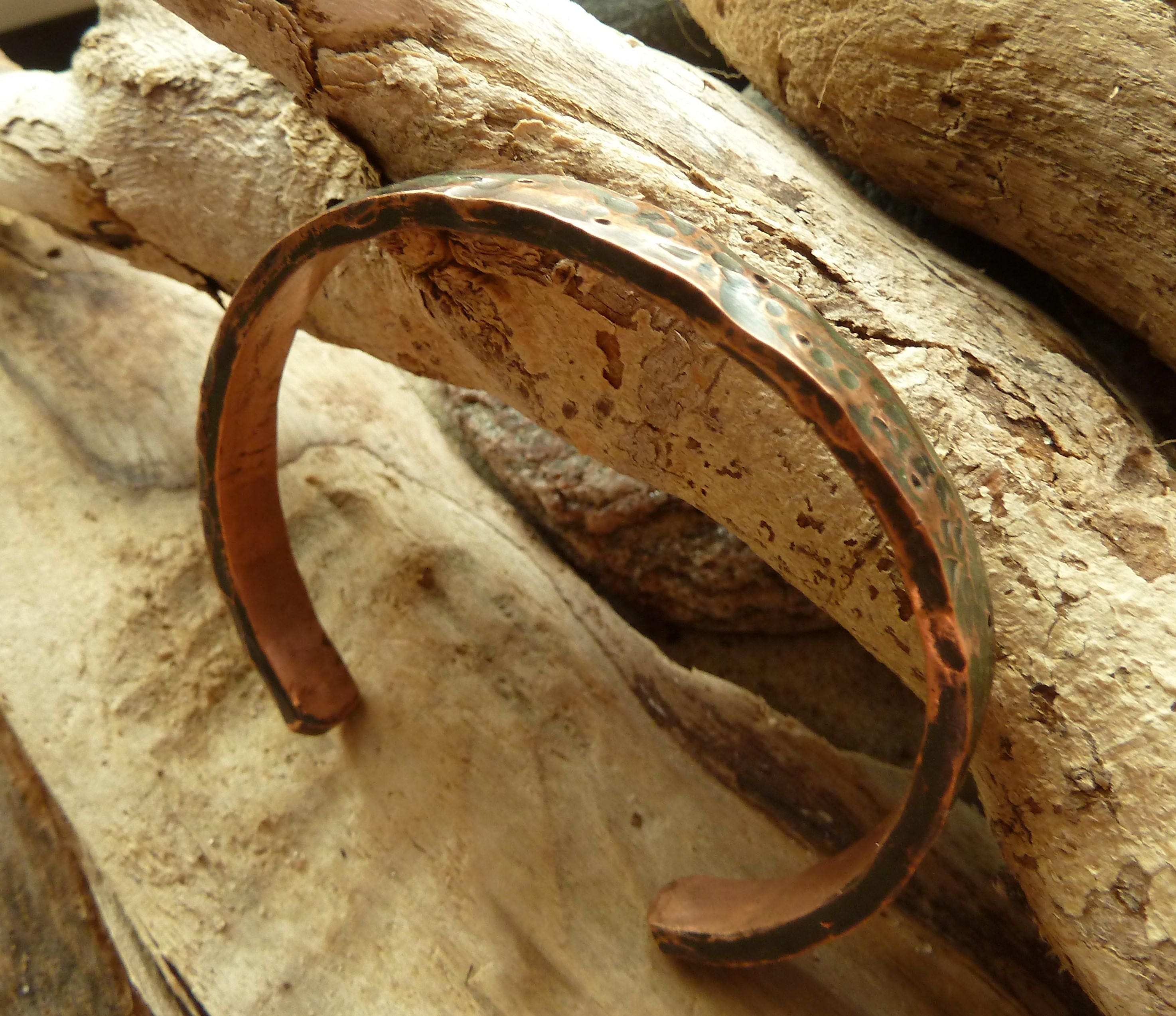 Antique Hammered Copper Viking Bracelet Etsy