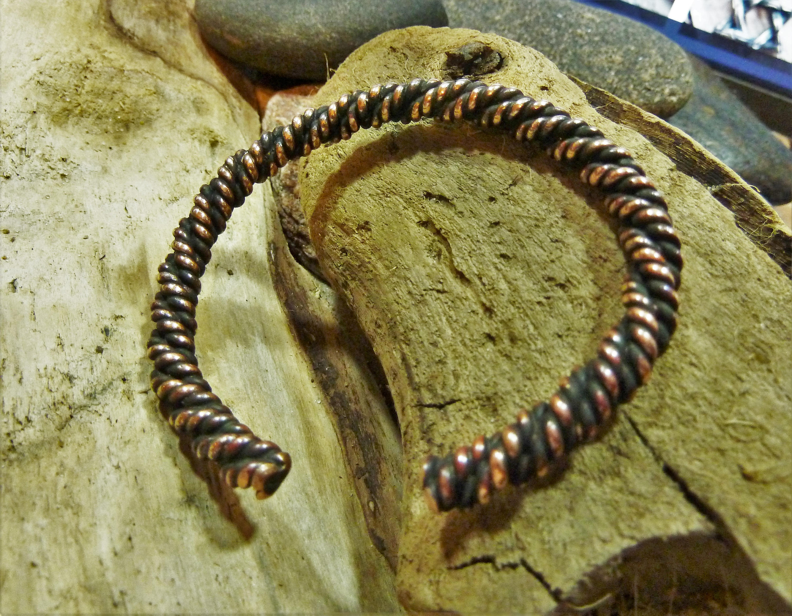 Antique Twisted Copper Viking Bracelet Etsy