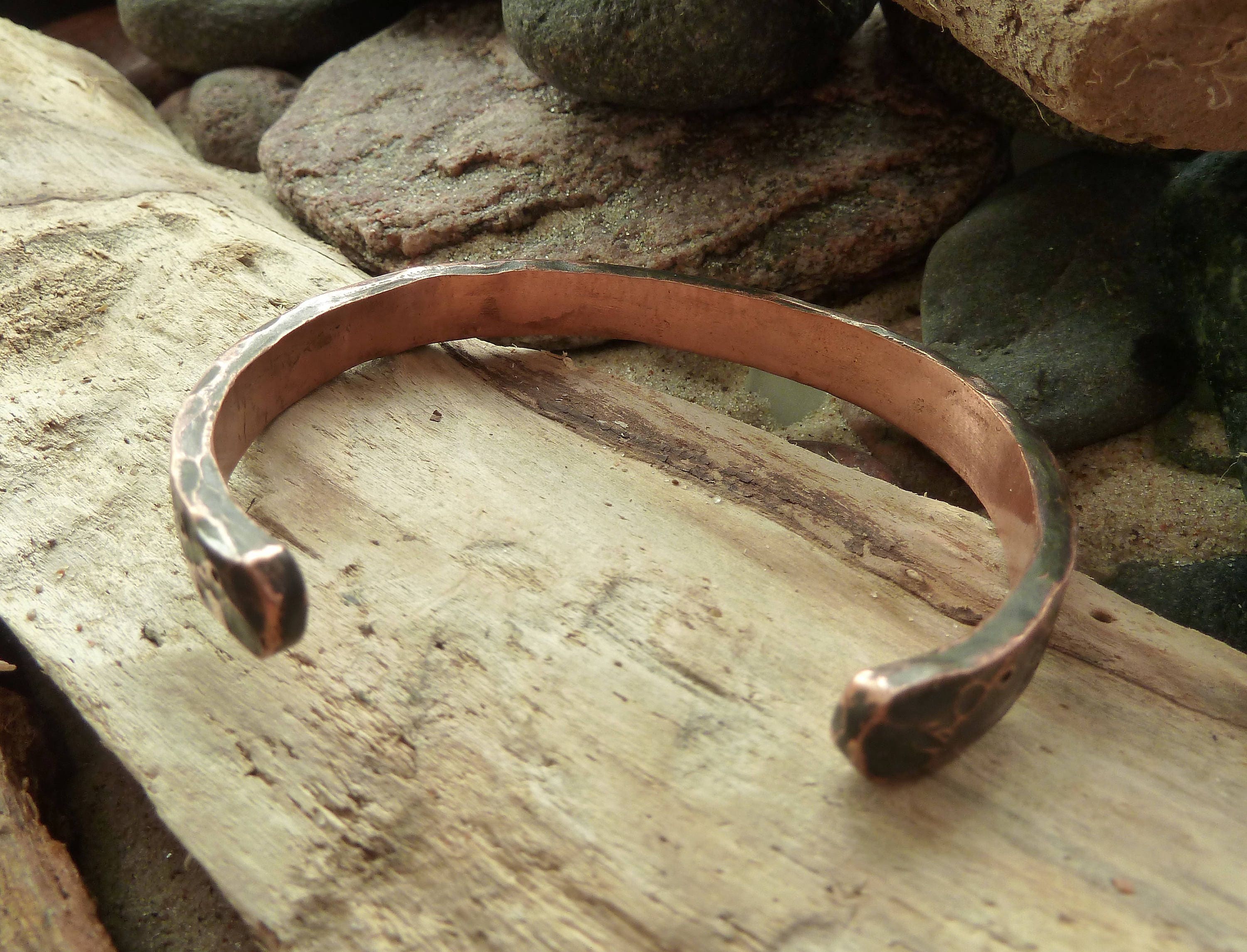 Antique Hammered Copper Viking Bracelet Etsy