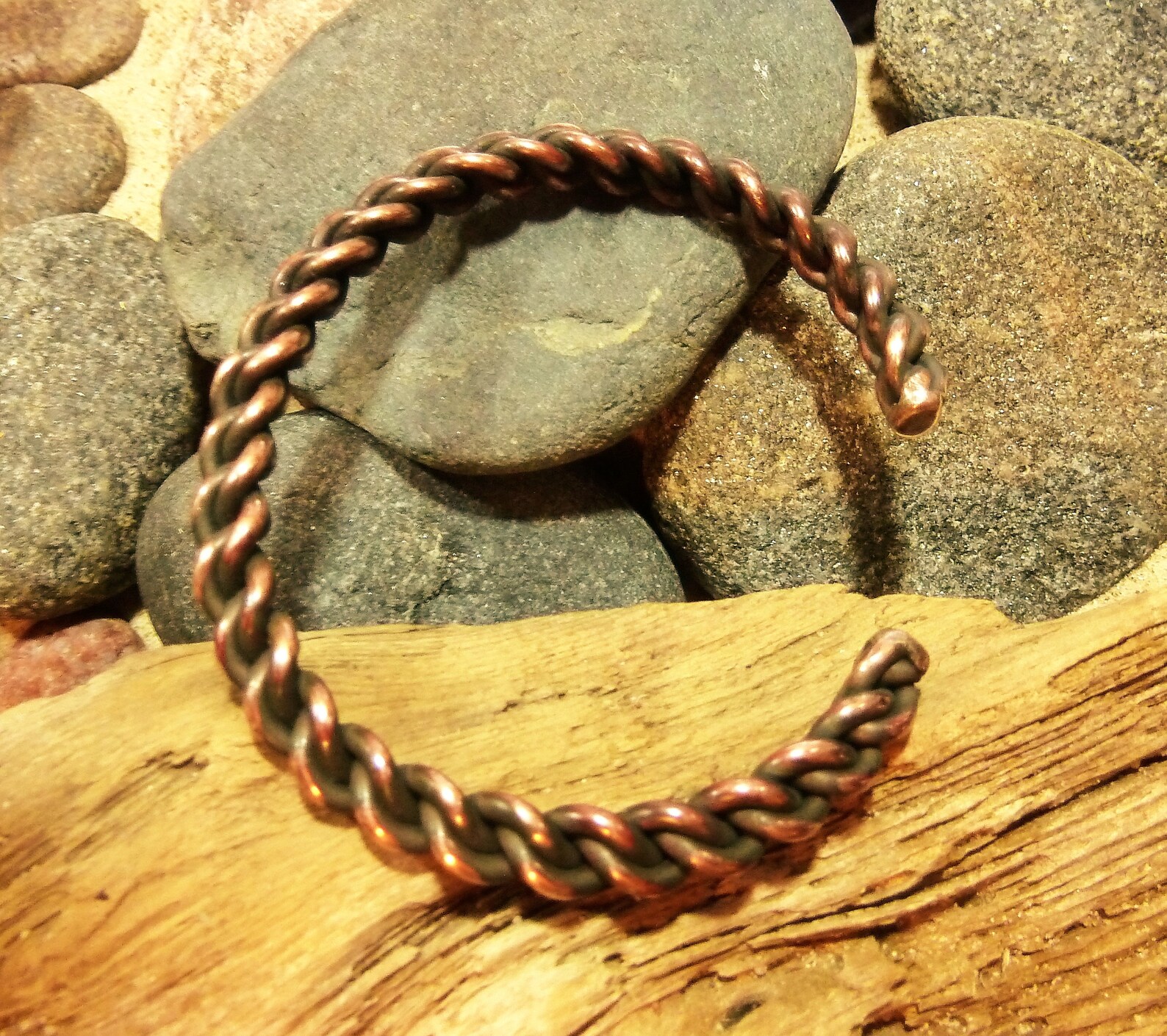 Antique Twisted Copper Viking Bracelet Etsy