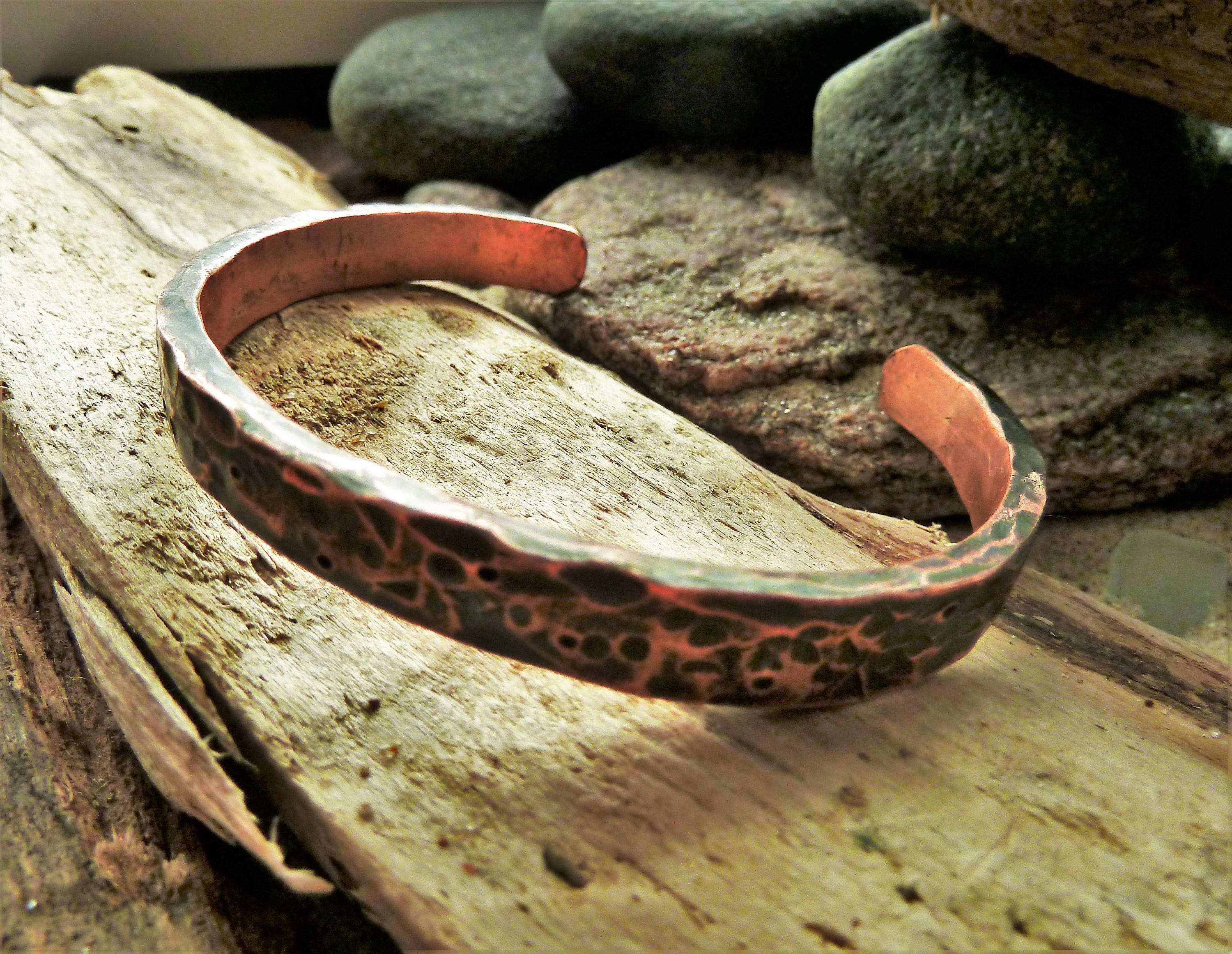 Antique Hammered Copper Viking Bracelet Etsy