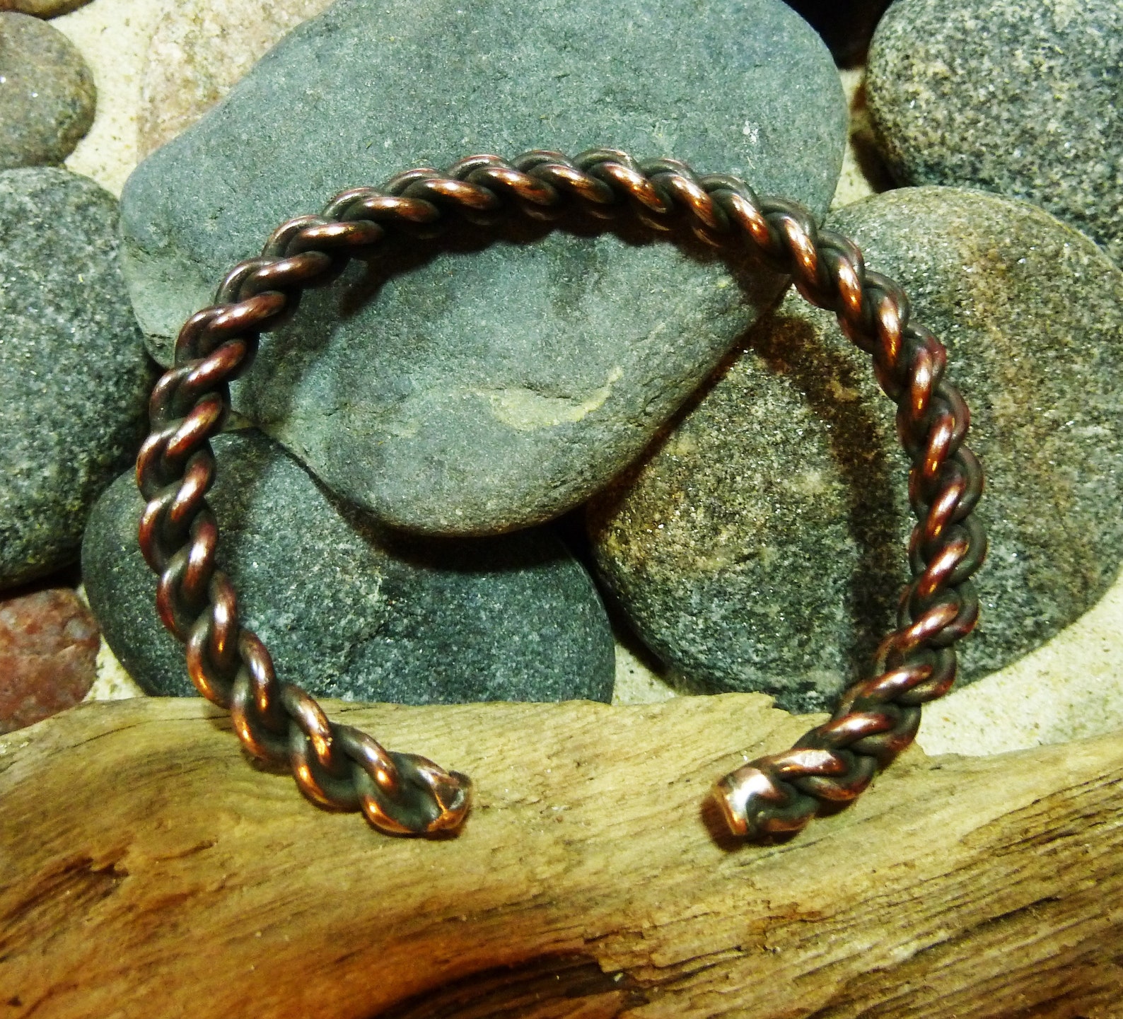 Antique Twisted Copper Viking Bracelet Etsy