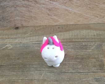 Unicorn clay figure sparkly unicorn bauble