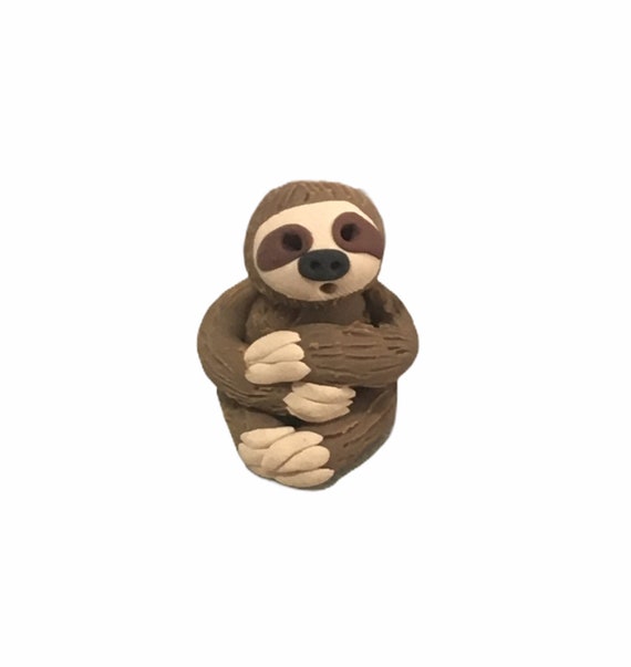Handmade Artisan Clay Sloth Model
