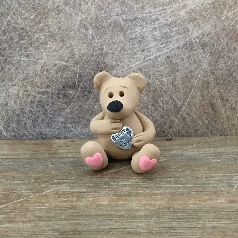 Love Bear clay figure love token valentine Mother\u2019s Day gift birthday gift