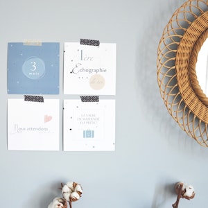 Cartes étapes grossesse, maternité, femme enceinte