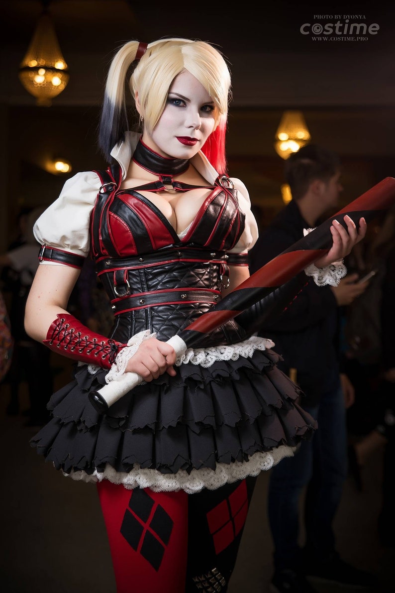 Harley Quinn cosplay costume DC Batman Arkham Knight Etsy