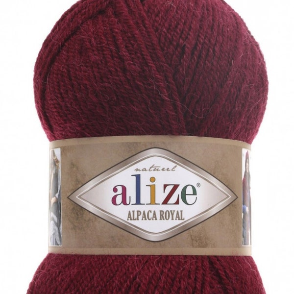 Alpaca wool yarn, Alize Alpaca Royal, DK yarn 8 ply, hand knit yarn winter yarn soft and warm yarn, for hat scarf blend wool thread classic