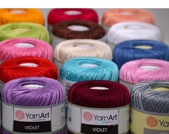 Lily Yarn Art Mercerized Cotton Yarn for Knitting Crochet Yarn