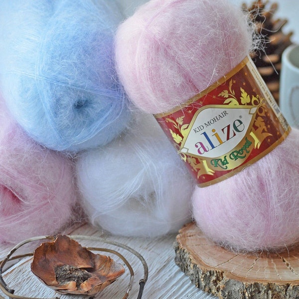 NEW Alize Kid Royal blend mohair yarn lace yarn winter soft yarn knitting yarn crochet knit yarn yarn for scarf sweater acrylic yarn 1 ply