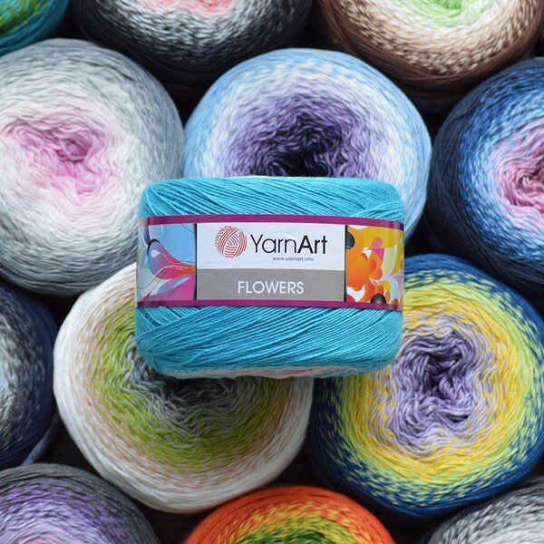 Cotton Flowers Yarn Etsy