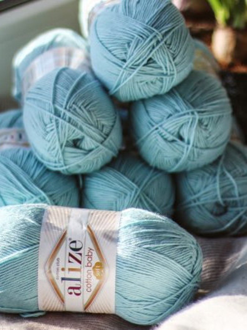 Baby Cotton Yarn Alize Cotton Baby Soft Yarn Blend Cotton Yarn Etsy