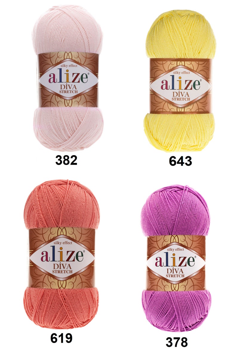 Bikini yarn Alize Diva Stretch elastic microfiber acrylic Etsy