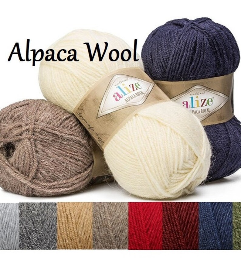 Alpaca wool yarn Alize Alpaca Royal DK yarn 8 ply hand knit Etsy