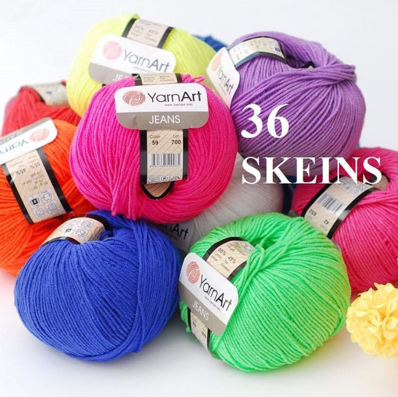 Free Shipping 36 Skeins 36x50g Amigurumi Cotton Yarn Etsy