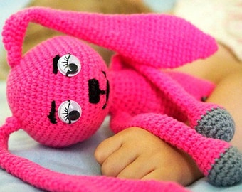 Crochet bunny toy, amigurumi animals, kids gift, for baby girl, soft plush toy rabbit, newborn props, baby shower gift ideas, nursery decor