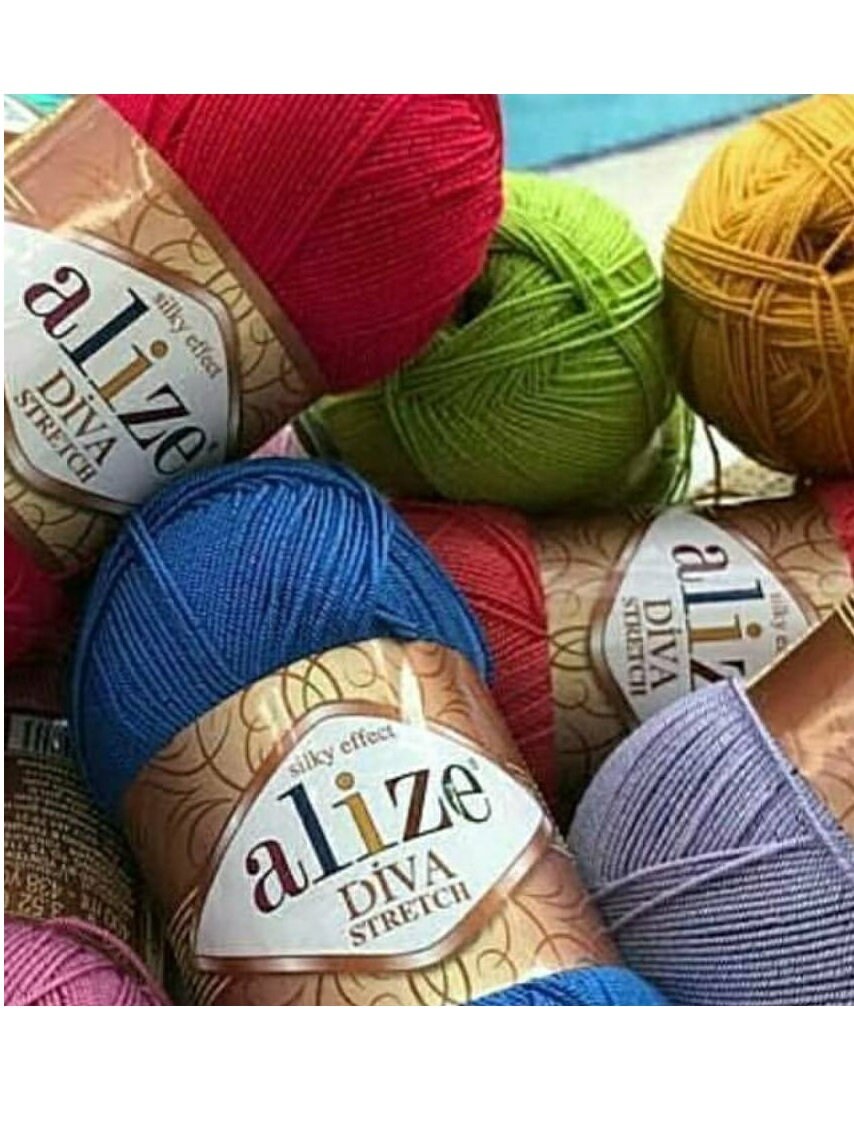 Alize Diva Stretch elastic microfiber acrylic yarn spring