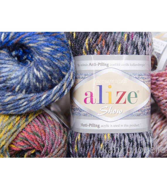 Alize Show Punto Anti Pilling Acrylic Yarn Tweed Yarn Premium Etsy