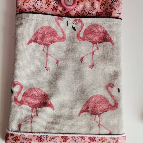 Pochette livre  flamant rose