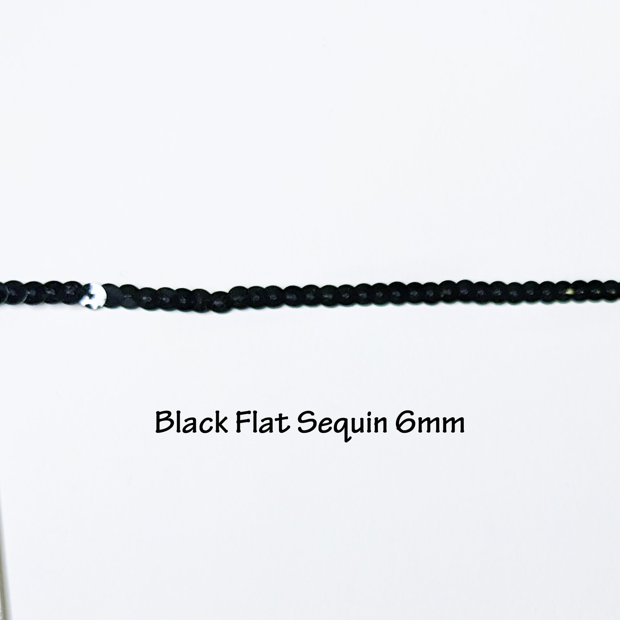 Sequin Trim, 5MM, Vintage, Flat Round, Black