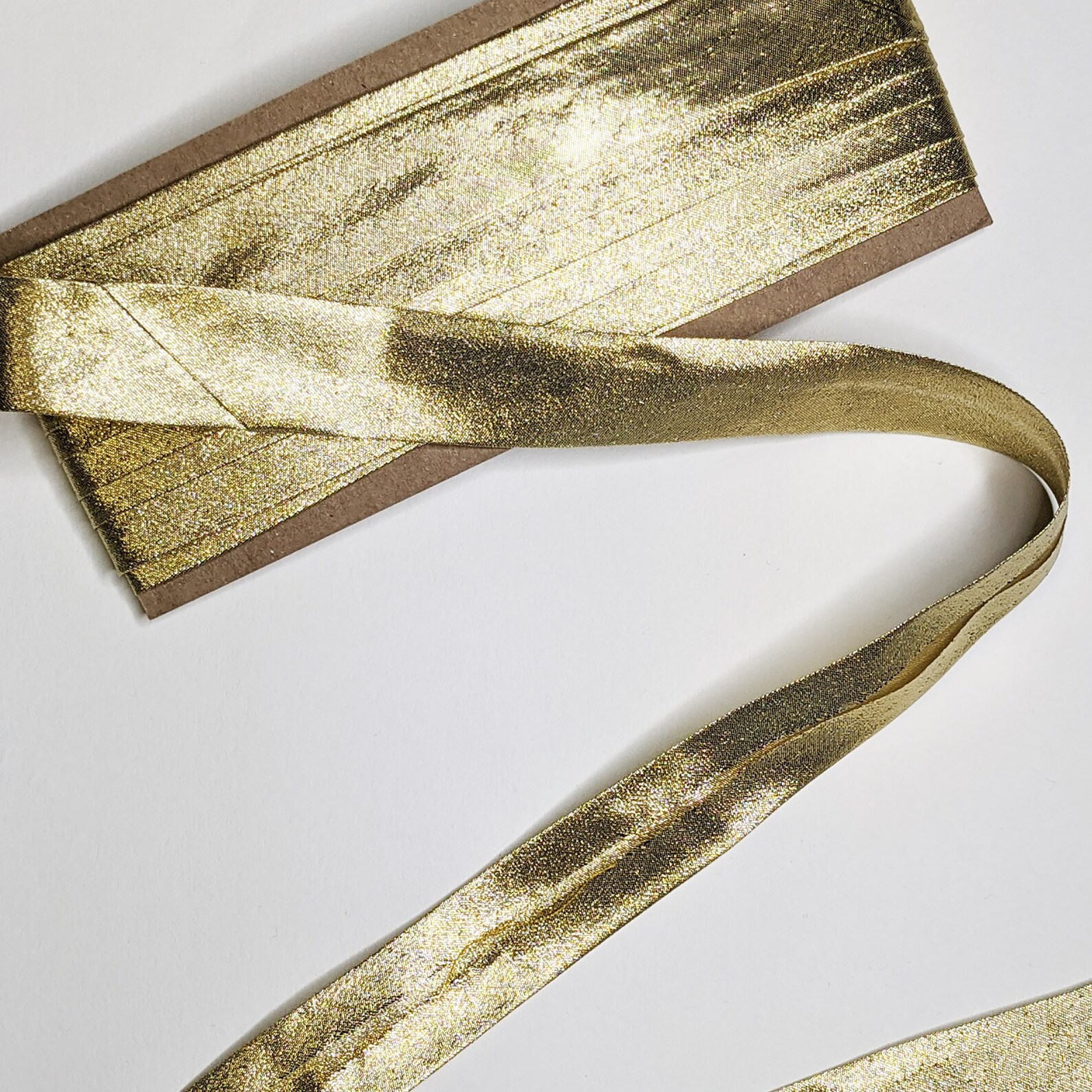 Vintage Gold Trims Gold Lame 1 inch bias tape by the yard Etsy