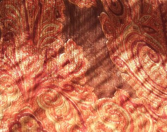 PAISLEY SJAAL, KOPEREN sjaal, koperen zijden sjaal, organza sjaal, koperen omslagdoek, damessjaal, paisley-sjaal, boho boho-sjaals, hijabstola