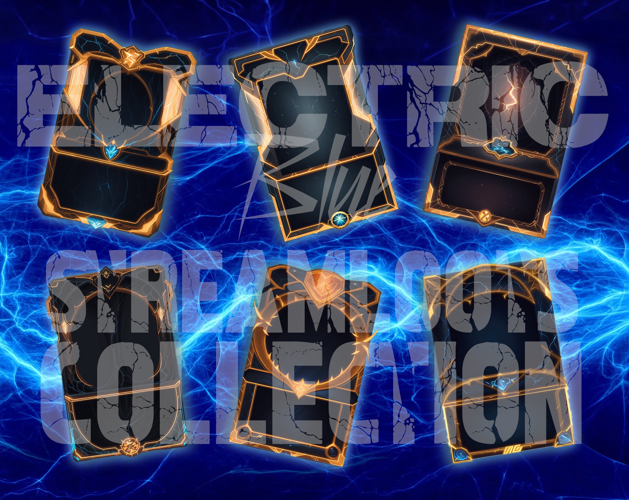 Twitch Streamloots Electric Blue Collection Etsy