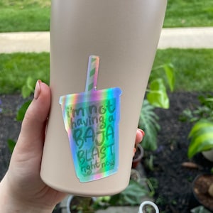 Baja Blast Meme Sticker: Funny Holographic Decal