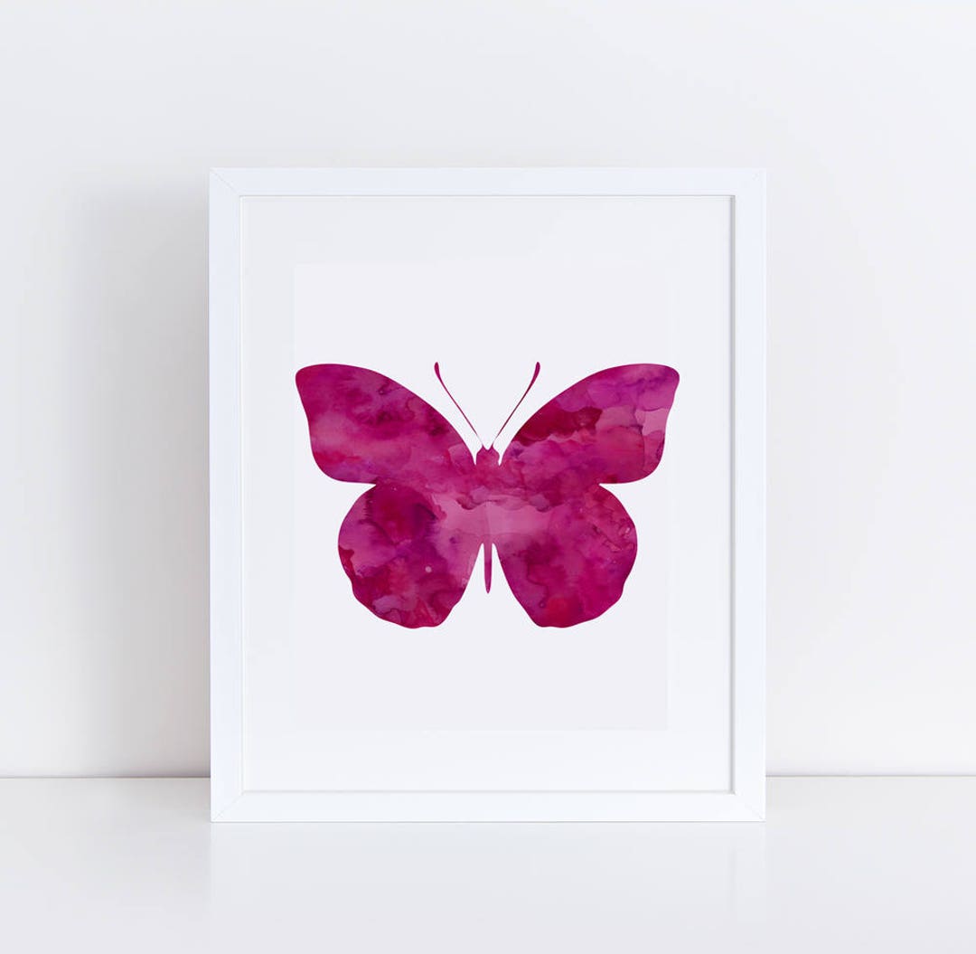 Printable Butterfly Art / Watercolor Insect Illustration / - Etsy