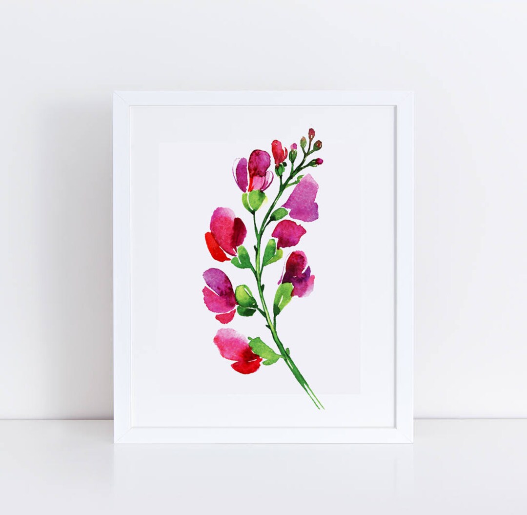 Watercolor Flowers Printable / Printable Floral Art / - Etsy