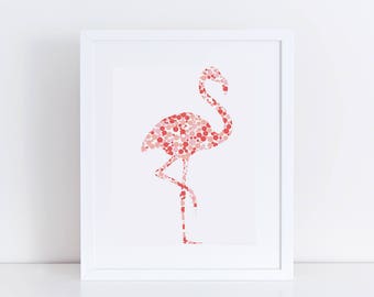 Printable Flamingo Art / Watercolor Flamingo Print / Nursery Printable ...