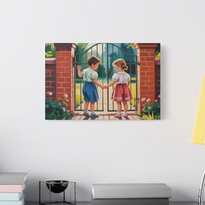 Impressão em tela de amizade: decoração emocionante para quarto infantil