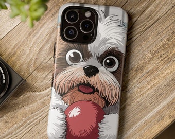 Dog Lover Phone Case, Tough Cases for Pet Parents, Cute Puppy Design, Gift for Dog Lovers, Customizable Dog Accessories