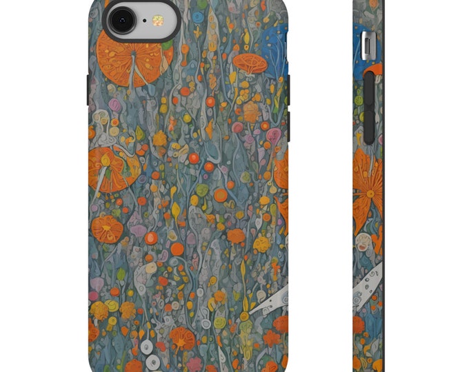 Chic Geometric Flower Tough Phone Cover for Trendsetters