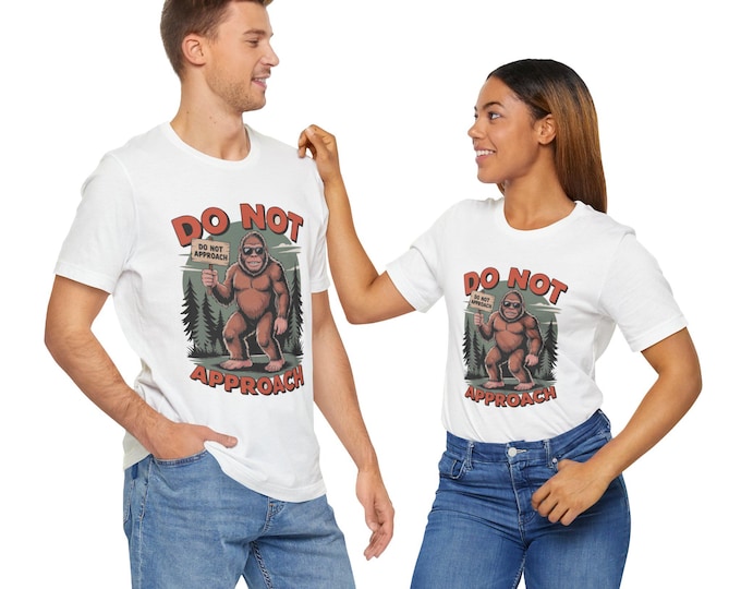 Sasquatch Humor Tee, Funny Bigfoot Shirt, Unisex Jersey Short Sleeve T-Shirt, Sasquatch Lover Gift, Outdoor Enthusiast Apparel, Hiking