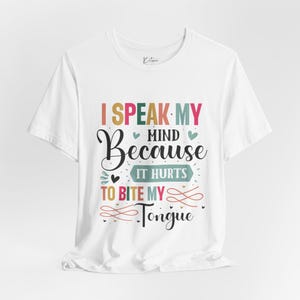 Mind Speaking Unisex Tee, Funny T-Shirt, Casual Wear, Gift Idea, Statement Top, Everyday Comfort, Fun Apparel