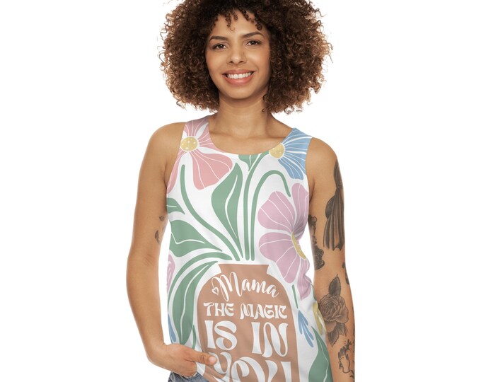 Floral Mother's Day Tank Top, Inspirational Gift for Mom