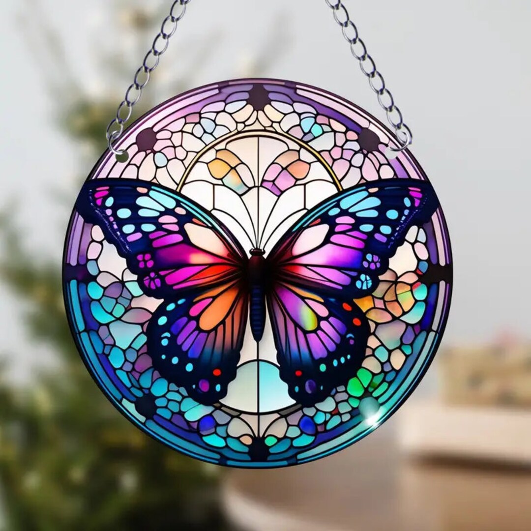 Butterfly Suncatcher Window Acrylic Decoration, Beautiful Exquisite Decor, Gift for Her, Window ...