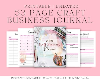 Gift for the Creative Entrepreneur: 53 Page 2025 Crafting Business Planner"