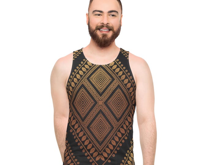 Geometric Unisex Tank Top, Trendy Sleeveless Shirt for Men and Women, Fashion Tank, Summer Top, Modern Geometric Print Tank