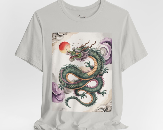Chinese Dragon Art Unisex Tee - Asian Style T-Shirt, Dragon Graphic Tee, Oriental Dragon Shirt, Unisex Tee, Chinese Dragon Art Shirt